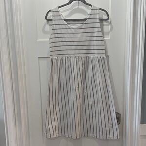Amazon Maternity White Striped Gray Dress Size Large